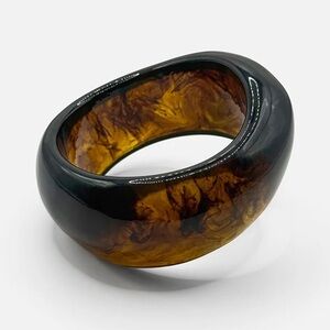 Saege Cacao Sculpt Bangle Bracelet NEW
